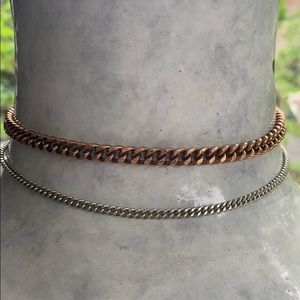 LAYERED CHOKER CHAIN NECKLACES